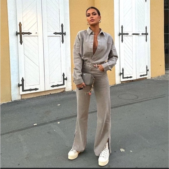 Zara TRF Long Denim Jumpsuit - Picture 7 of 16